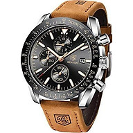 BENYAR - Stylish Wrist Watch for Men, Genuine Leather Strap Watches, Perfect Quartz Movement, Waterproof and Scratch Resistant, Analog Chronograph Business Watches, Best Mens Gift. thumbnail