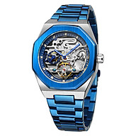 FORSINING Men s Automatic Mechanical Watch with Stainless Steel Strap Hollow-out Design Luminous Display Wristwatch thumbnail