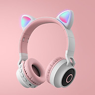 Tai nghe Bluetooth chụp tai mèo bản nâng cấp không bị rè, sáng nhiều màu - Hàng chính hãng thumbnail