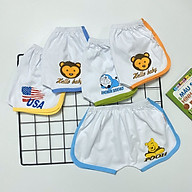 Combo 5 quần đùi cotton trắng viền màu thể thao cho bé trai, bé gái SS-TomTom001 thumbnail