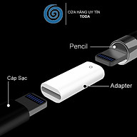 Adapter Chuyển Đổi Sạc Bút Bằng Cáp cho bút Apple Pencil 1 - Hàng Chính Hãng