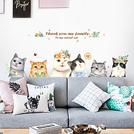 Decal dán tường trang trí lớp mầm non, phòng cho bé- Đàn mèo ngộ thumbnail