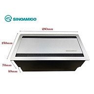 Hộp ổ cắm âm bàn họp đa năng nắp mở quay hai chiều  Sinoamigo STS-7S/4F – Hàng nhập khẩu chính hãng