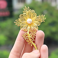 Quà tặng Sếp nữ Hoa cài áo mạ vàng thumbnail