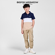 Quần dài kaki bé trai Bigfox Miss Meow size đại, jogger túi hộp, đi học cỡ 5,9,11 tuổi 30kg 40kg