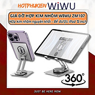 Giá đỡ hợp kim nhôm xoay 360 độ, gấp gọn điều chỉnh linh hoạt điện thoại máy tính bảng hiệu WIWU ZM107 cho iPhone iPad 16 15 11 12 13 Fold Flip S23 S24 - Hàng nhập khẩu