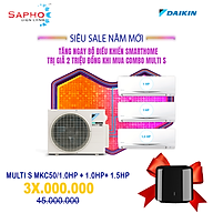 Hệ Thống Máy lạnh Multi S Daikin Inverter Combo MKC70SVMV/CTKC35RVMV+CTKC35RVMV+CTKC25RVMV Treo Tường 1 Chiều Lạnh Hàng Chính Hãng