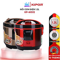 Nồi cơm điện KIPOR KP-N1512 - 1.2L - Lớp chống dính TEFLON 5 lớp lòng nồi dầy 3mm nặng 690G toả nhiệt đều cho 2-3 người ăn - Hàng chính hãng