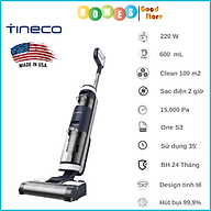 Máy Hút Bụi Lau Sàn Khô Uớt Tự Giặt Giẻ, Diệt Khuẩn TINECO Floor One S3, Thương Hiệu Mỹ Lực Hút 12,000 Pa, Công Suất 220 W - Hàng Nhập Khẩu - Bảo Hành 24 Tháng