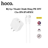 Bộ Sạc Nhanh PD 20W Cho iPhone, iPad Hoco C76Plus/CS13/CS13A - Hỗ trợ sạc nhanh 0-50% Pin trong 30p - Hàng Chính Hãng