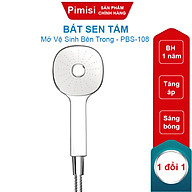 Bát Sen Tắm Của Vòi Tắm Hoa Sen Nóng Lạnh Pimisi Với Tay Sen Bằng Nhựa Cao Cấp Mạ Xi Cr/Ni Màu Inox Sáng Bóng Kiểu Vuông Bo Tròn Góc - Ổn Định Nhiệt Độ Nước Nóng Lạnh Theo Công Nghệ Đầu Phun Tăng Áp Dạng Phun Mưa Tiết Kiệm Nước | Hàng Chính Hãng