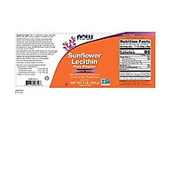 Thực Phẩm Chức Năng Dạng Bột Now Sunflower Lecithin Với Phosphatidyl Choline Tự Nhiên & Phosphatide Khác (1-Pound) thumbnail