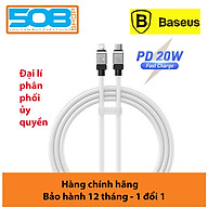 Cáp sạc nhanh, truyền dữ liệu PD 20W, Ba-se-us CoolPlay Series Fast Charging Cable Type C to Lai-nin PD 20W với thiết kế chắc chắn và bền bỉ và hỗ trợ công nghệ Power Delivery - Hàng chính hãng