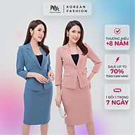 Bộ Vest Nữ Công Sở NK Fashion Thiết Kế Chân Bút Chì, Cúc Đơn thumbnail