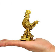 Tượng linh vật con gà trống cỡ nhỏ bằng đồng thau phong thủy thumbnail
