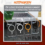 Ốp lưng chống sốc trong suốt chống ố vàng cho iPhone 12 13 14 15 Pro Max hiệu Likgus CANDY - Nút bấm kim loại, viền bảo vệ camera - Hàng nhập khẩu