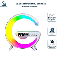 Loa Bluetooth Chữ G LED RGB, Sạc Nhanh Không Dây, Đèn Nháy Theo Nhạc, Đồng Hồ Báo Giờ Đa Chức Năng - HÀNG CHÍNH HÃNG MINIIN