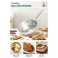 Chảo Inox liền khối Sunhouse Healthy IN20-24-26M7E - 3 lớp inox liền khối - Dùng cho mọi loại bếp
