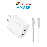 Combo cốc sạc Anker 1USB 1Type-C 20W + Cáp USB Type-C to Type-C B2348 - Hàng chính hãng