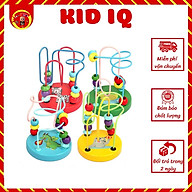Bộ đồ chơi luồn hạt gỗ tròn rèn luyện kỹ năng khéo léo kiên nhẫn cho bé Kid IQ thumbnail