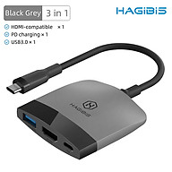 HAGiBiS Portable Switch Dock TV Dock for Nintendo Switch 3 in 1 Converter Type-C to USB 3.0 interface 100W thumbnail