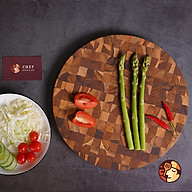 Thớt gỗ Teak Chef Studio cao cấp hình tròn 30x30x2.5 cm, đa dụng thumbnail