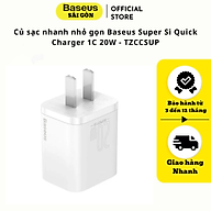 Củ sạc nhanh nhỏ gọn Baseus Super Si Quick Charger 1C 20W CCSUP- Hàng chính hãng