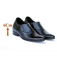 Giày Tăng Chiều Cao Nam T&TRA Tăng Cao 6Cm- S1005 Đen trơn thumbnail