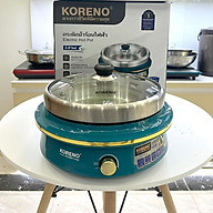 Nồi lẩu điện đa năng Koreno 5 lít KN-857, Lòng nồi bằng inox 304 tháo rời được rễ vệ sinh hàng chính hãng bảo hành 12 tháng