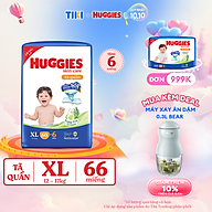 Tã quần Huggies Skin Care Super Jumbo XL60+6 miếng với tràm trà dịu da