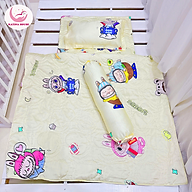 Combo trọn bộ chăn gối nệm cho bé đi học Katina House, vải tencel 60s mát mịn, giúp bé ngủ ngon