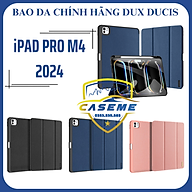 Bao Da Dành Cho iPad Pro 11 inch M4 2024, iPad Pro 13 inch M4 2024 Dux Ducis Domo Series Có Khe Cắm Bút - Hàng Chính Hãng
