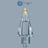 Đầu ngòi thay thế Pencil Tips bản nâng cấp cho Apple Pencil 1/2 / Apple Pencil USB C / Apple Pencil Pro - Trong Suốt không cản tầm nhìn, không bị mòn đầu bút Pencil dùng với Paperlike, thao tác chính xác, độ bền cao - Hàng Chính Hãng