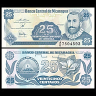 Tiền thế giới 25 cordobas của Nicaragua sưu tầm thumbnail