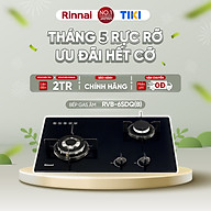Bếp gas âm Rinnai RVB-6SDQ(B) mặt bếp kính và kiềng bếp men - Hàng chính hãng.