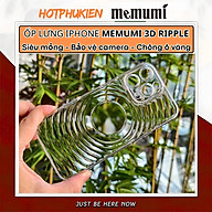 Ốp lưng trong suốt 3D bảo vệ camera cho iPhone 16 Pro Max / 15 Pro Max / 14 Pro Max / 13 Pro Max hiệu Memumi Ripple Clear - Siêu Mỏng 0.3mm, Chắc Chắn, chống ố vàng - Hàng nhập khẩu
