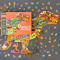 Bộ tranh xếp hình ghép hình puzzle Mideer 280 mảnh ghép 04 chủ đề - Thế giới khủng long - Vỏ sò cá heo - Voi khổng lồ và Tê giác