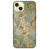 Ốp lưng dành cho Iphone 15 - Iphone 15 Plus - Iphone 15 Pro - Iphone 15 Pro Max - Hoa Chim Nền Xanh - Hàng Chính Hãng