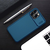 Ốp lưng cho iPhone 16 / 16 Plus / 16 Pro / 16 Pro Max hiệu Nillkin Camshield chống sốc nắp trượt bảo vệ camera - Viền TPU, đệm khí chống sốc, Lưng nhám PC chống vân tay - Hàng nhập khẩu