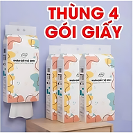 Khăn giấy treo tường 1280 tờ/4 lớp Topgia dạng rút tiện lợi cao cấp, tiết kiệm, an toàn kèm móc treo (Thùng 4 gói) 157x175cm