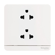 Bộ ổ cắm đôi 3 chấu màu trắng – AvatarOn