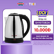 Ấm Siêu Tốc Inox Happy Time Sunhouse HTD1081 (1.8 lít)- Hàng chính hãng