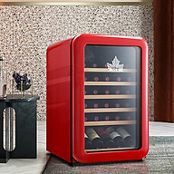 Tủ rượu vang HCK màu đỏ 22 chai có mặt kính (dung tích 70L) Hàng chính hãng