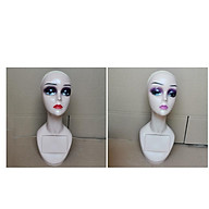 2x 14 Mannequin Head Female for Display Wigs Eyeglasses Styling Training thumbnail