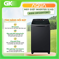 AQW-DR120HT(BK) - Máy giặt Aqua inverter 12.0kg AQW-DR120HT BK - Hàng chính hãng (chỉ giao HCM)