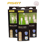 Dây sạc nhanh PISEN Micro USB 2.4A braided 1200m-, dây dù chống rối thumbnail