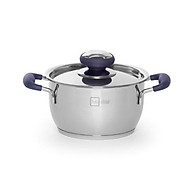 Nồi 3 đáy inox 430 Thân Cool Fivestar Standard quai silicon chống nóng nắp inox (  20cm )