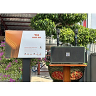 Loa kéo xách tay MTMAX T18 du lịch ngoại hình sang trọng hệ thống 4 loa 3 đường tiếng gồm 2 loa bass loa trung và 1 treble  kèm 2 micro không dây cao cấp hàng chính hãng