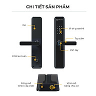 Khóa thông minh sử dụng vân tay, thẻ từ, app điều khiển từ xa OSUNO OSN3302
