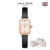 Đồng hồ nữ dây da Lolarose mặt vuông màu champage tinh tế trẻ trung Full thumbnail